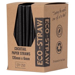 Straws-Paper-Cocktail-Black-(250)-Bygreen-(850152)