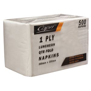 Napkins-1-Ply-Lunch-Premium-White-(500)-Capri-(814587)