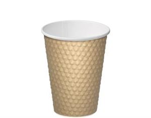 Cup12oz-Dimple-Kraft-Brown-(25)-Cast-Away-(777412)